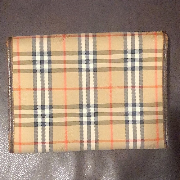 Vintage BURBERRYS Nova Check Plaid Clutch COMES WITH: Gold Link Shoulder Chain - Picture 4 of 11